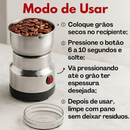 InoxGrinder - Moedor Multifuncional Elétrico de Grãos e Especiarias - Entrega Grátis