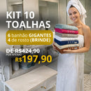 Toalha Premium Algodão Turco | Kit 6 Banhão + 4 Rosto (BRINDE)